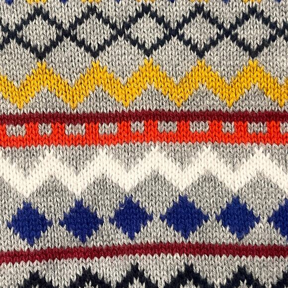 Old Navy 2T Colorful Fair Isle Sweater Toddler Knit Cozy Warm Cute Gray - Picture 3 of 6